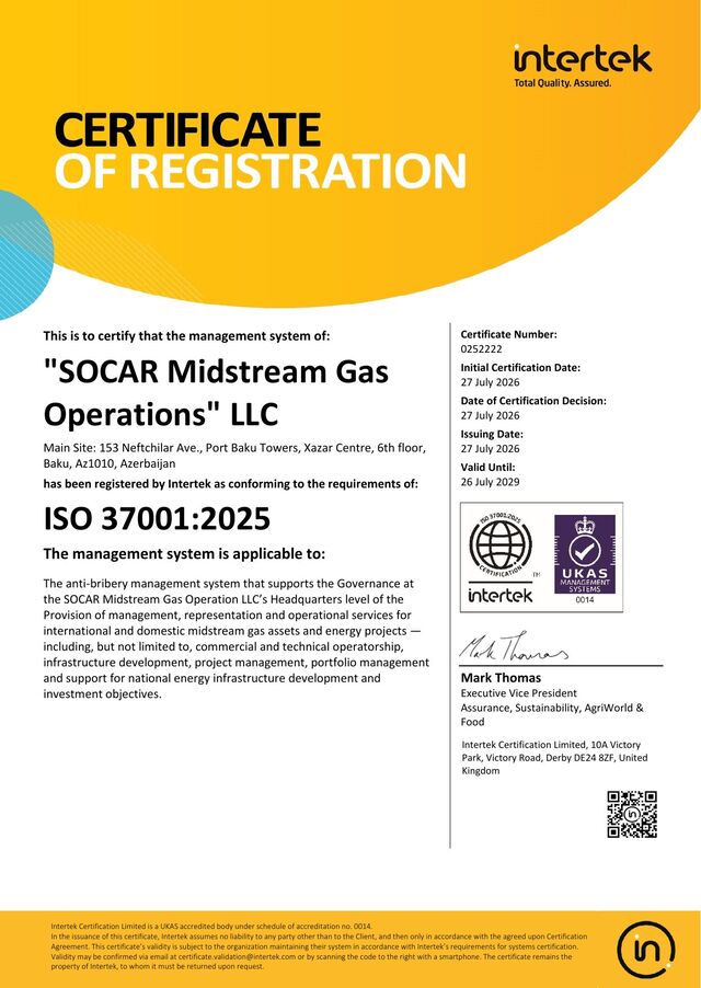 ISO 37001:2025 Anti-Bribery Management System Certificate